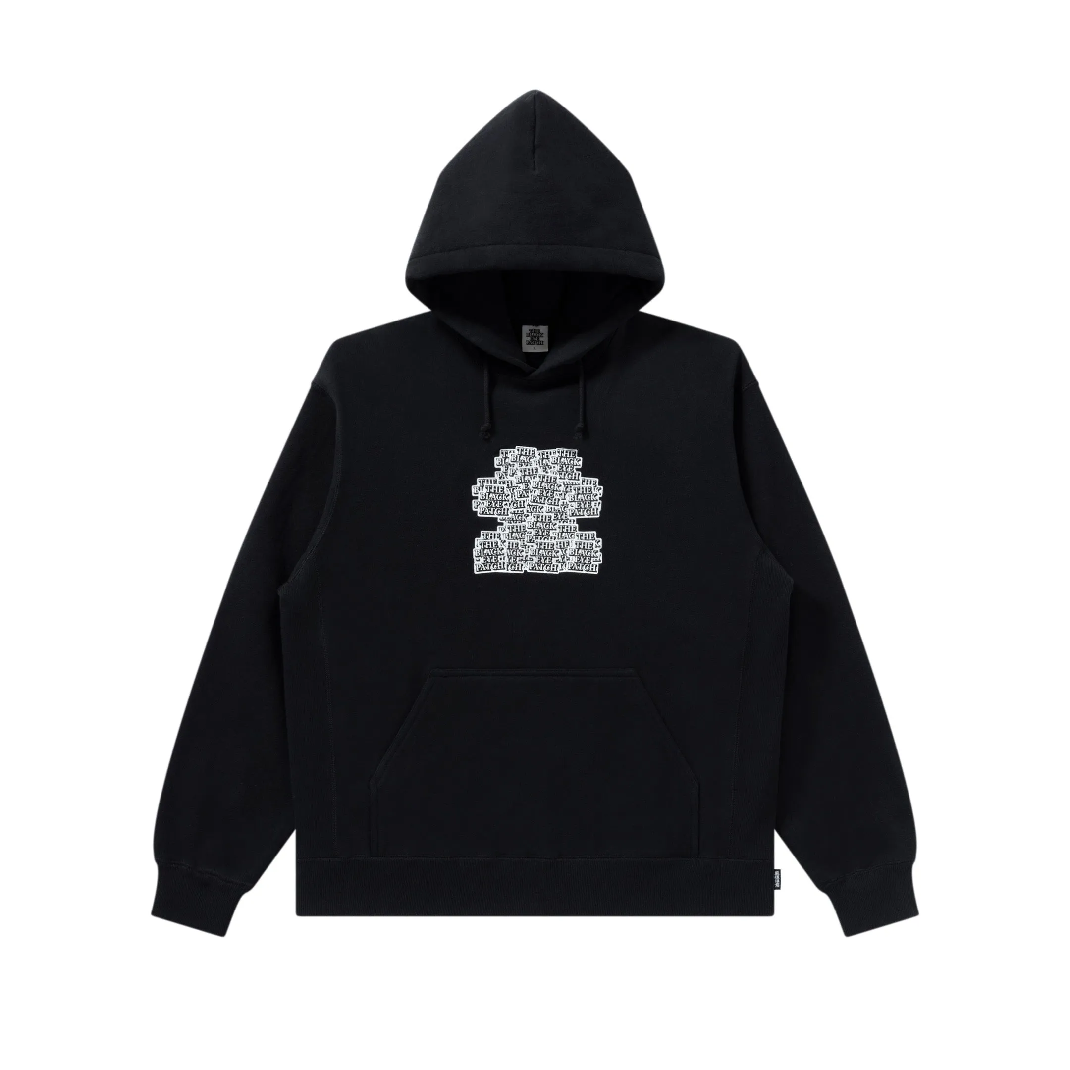 color fast OG LABELS IN SHAPE HOODIE BLACK