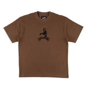 Buttery Soft Fabric Stinger Garment-Dyed Waffle Knit Tee