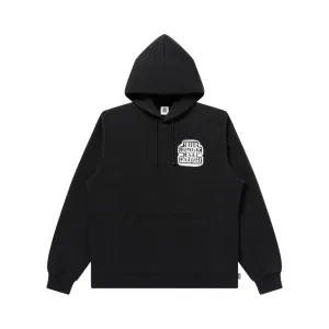 SPRAYED OG LABEL HOODIE BLACK Sustainable product hat style statement