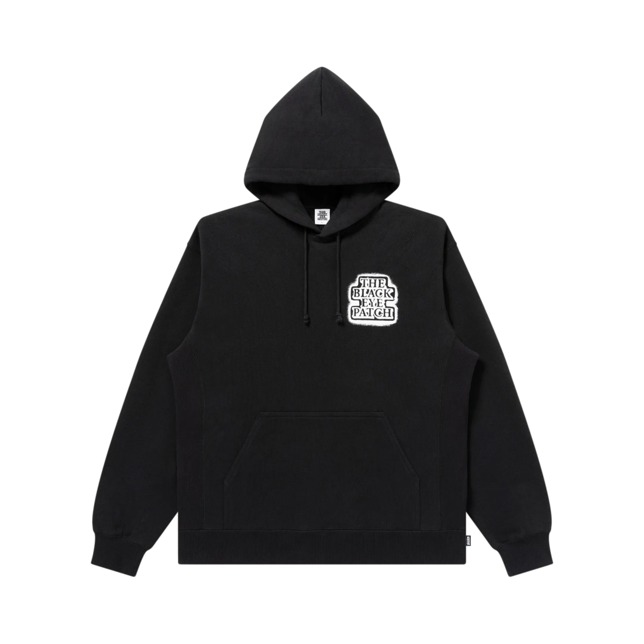 SPRAYED OG LABEL HOODIE BLACK Sustainable product hat style statement