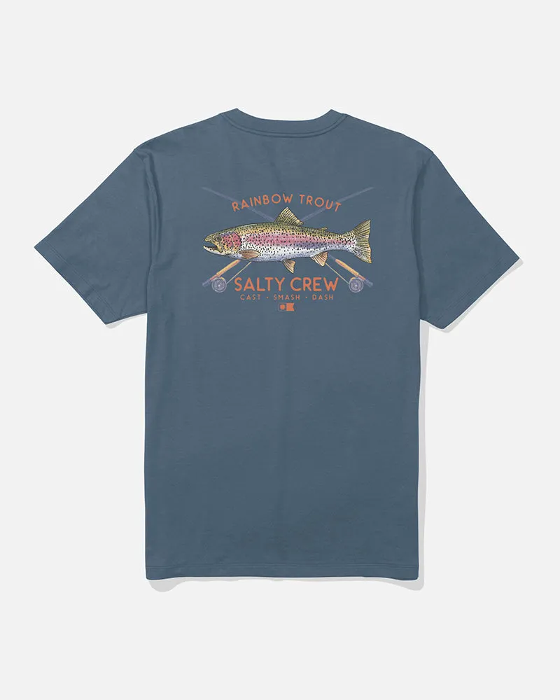Trout Mount Vintage Ss Tee - Slate Chic Vibe Retro Style