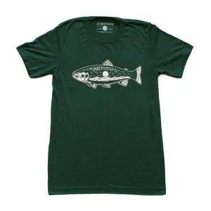Trout Tee-Emerald Triblend Rayon blend Breathable Flex Fit