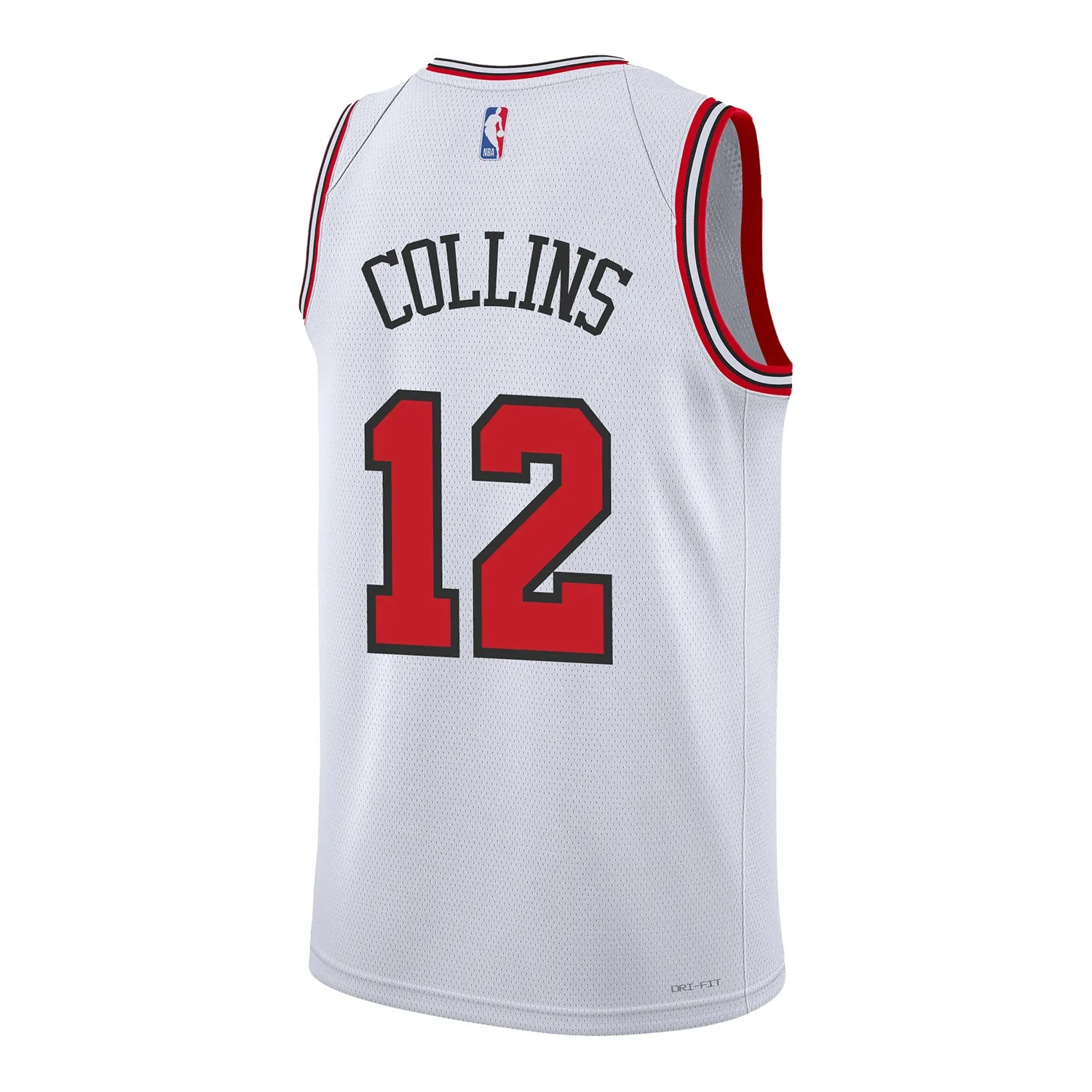 Chicago Bulls Zach Collins Nike Association Swingman Jersey Quick Release Zipper Tech
