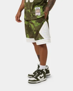 One-of-a-kind Mitchell & Ness Chicago Bulls Camo Swing Shorts Green Camo