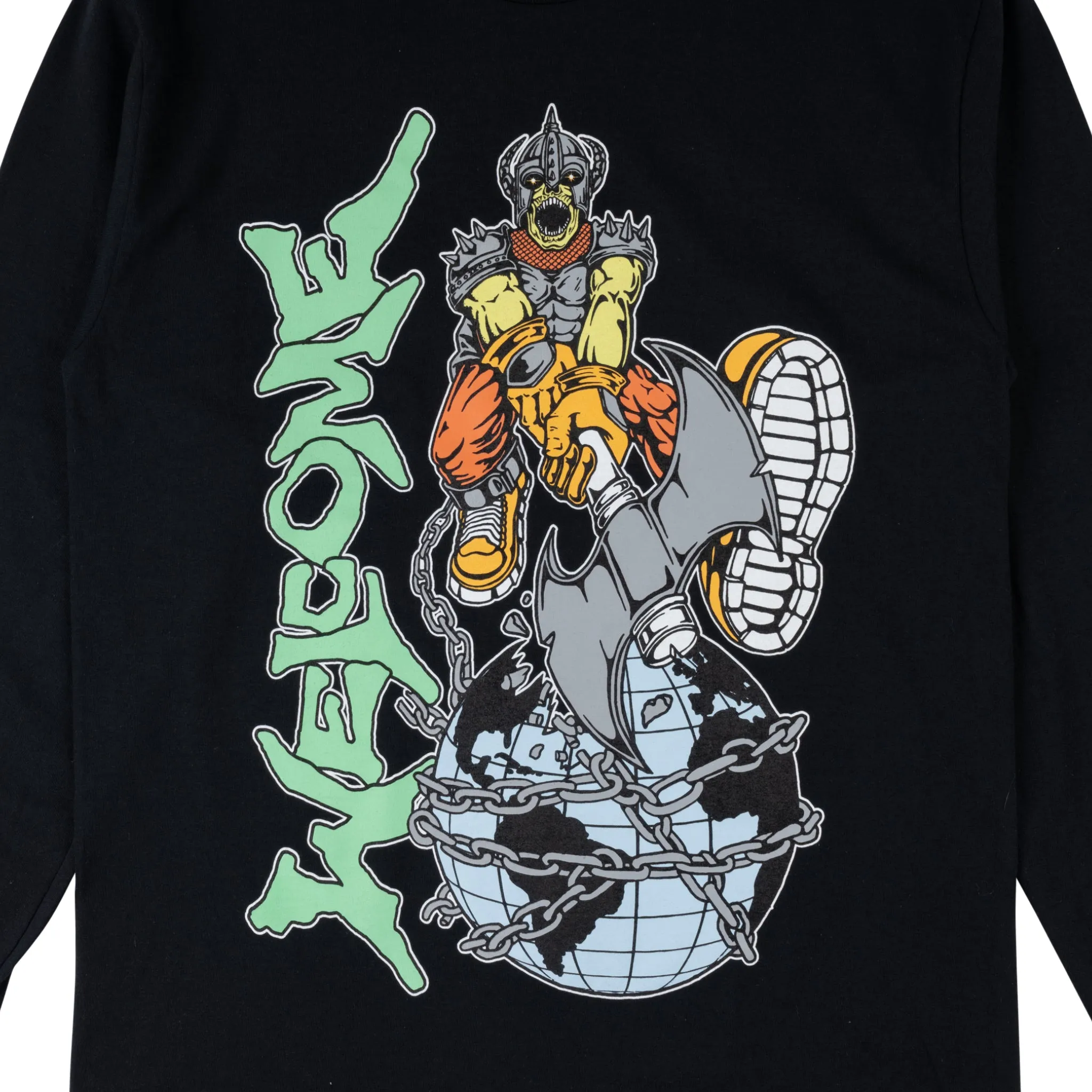 Stylish and Relaxed Unchained Long Sleeve Tee - Black