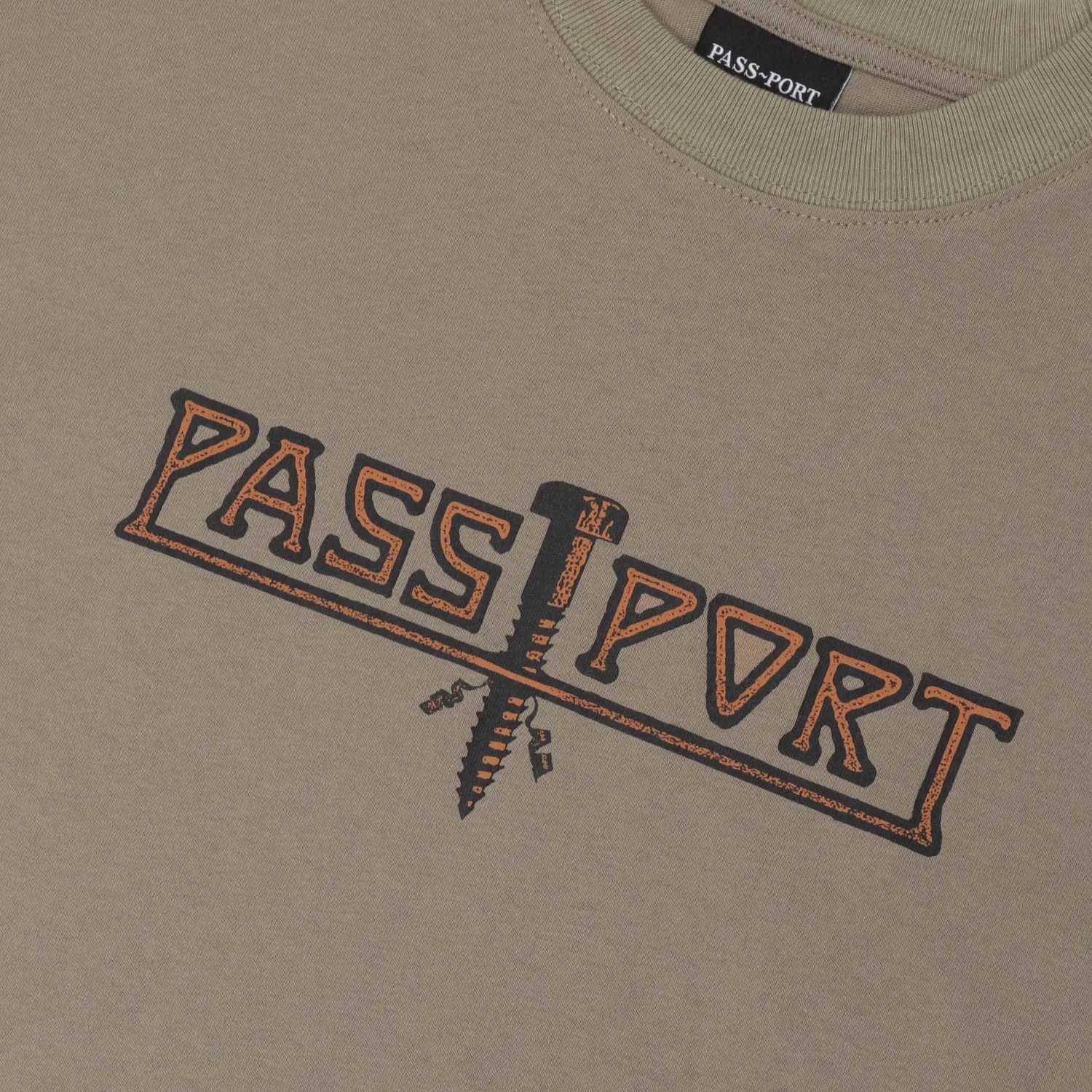 Pass~Port Screwed Tee - Khaki Flexible Design