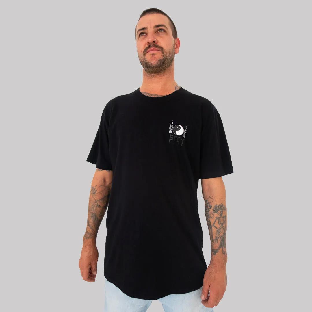 Classic Crew Neck Anti Pilling Fabric YING REAPER TEE / BLACK