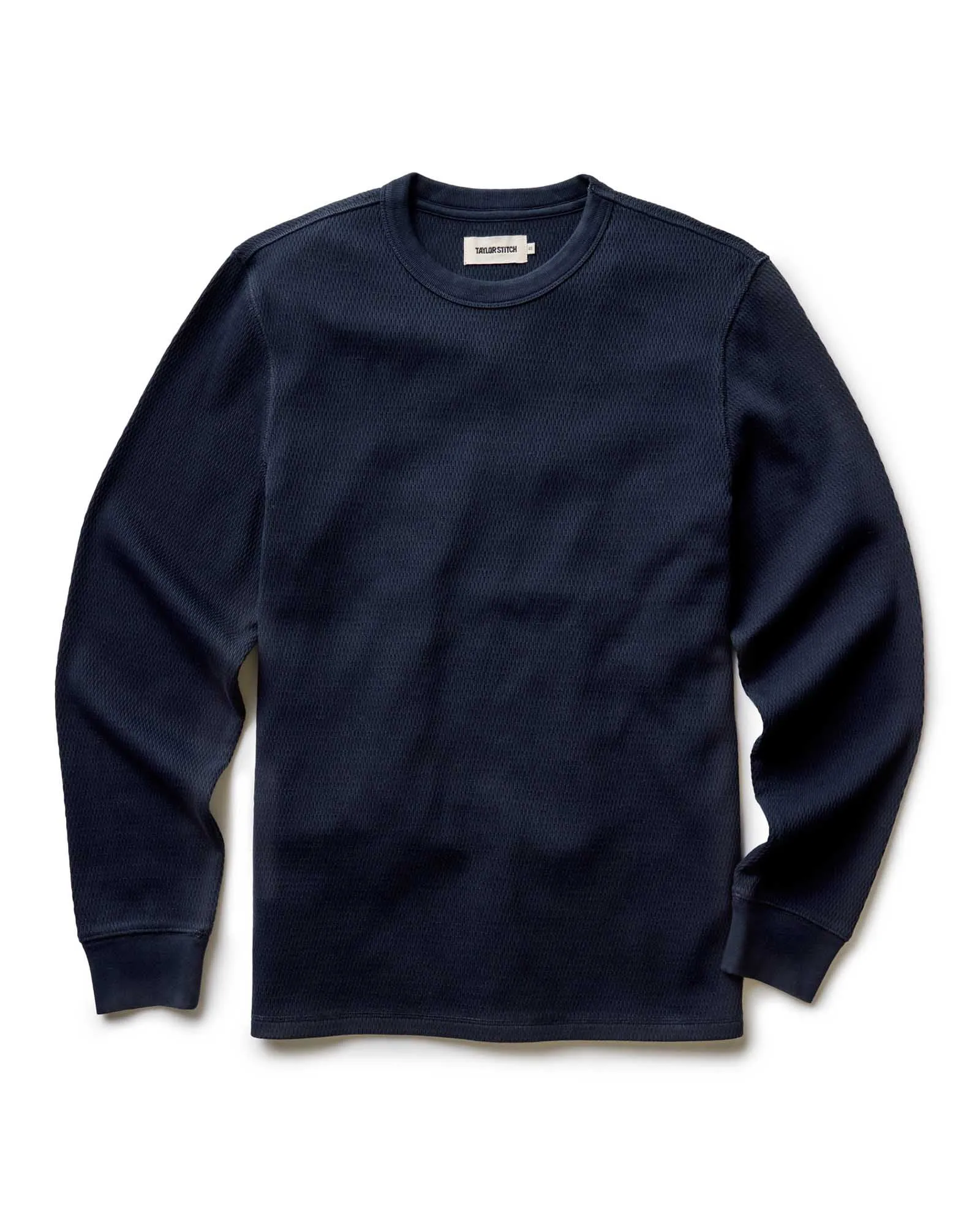 Easygoing Wear Animal print wildness The Organic Cotton Crew in Dark Navy Waffle