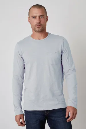 SIMEON RAW EDGE COTTON SLUB TEE Light Layers Sustainable Packaging