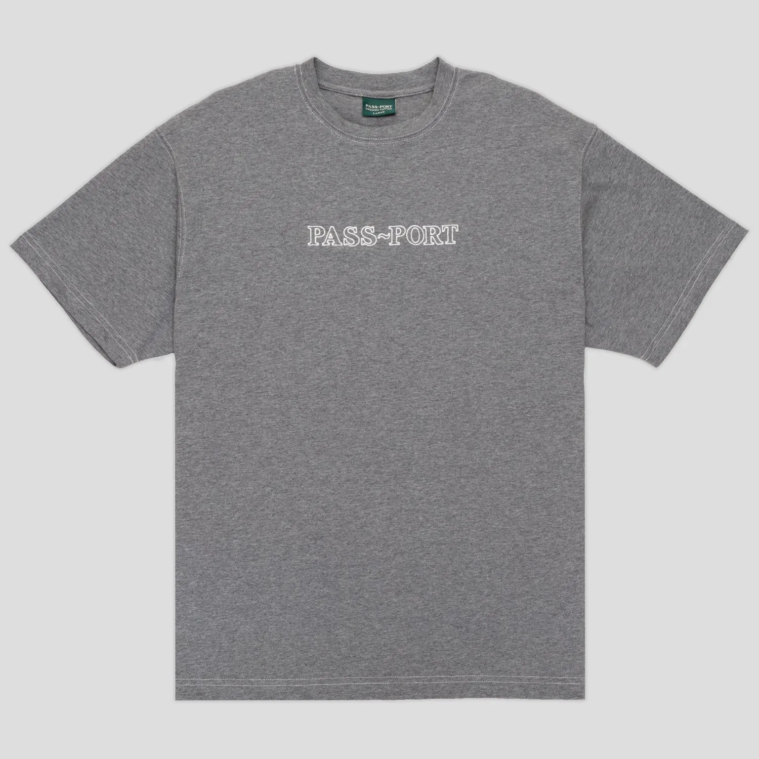Pass~Port Official Organic Cotton Tee - Heather Grey Light and Soft