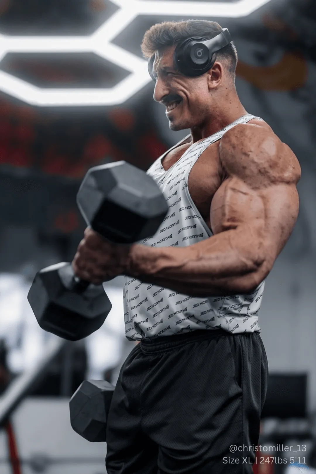 Graphic Muscle Stringer - Gray JN Logo vibration - resistance test passed