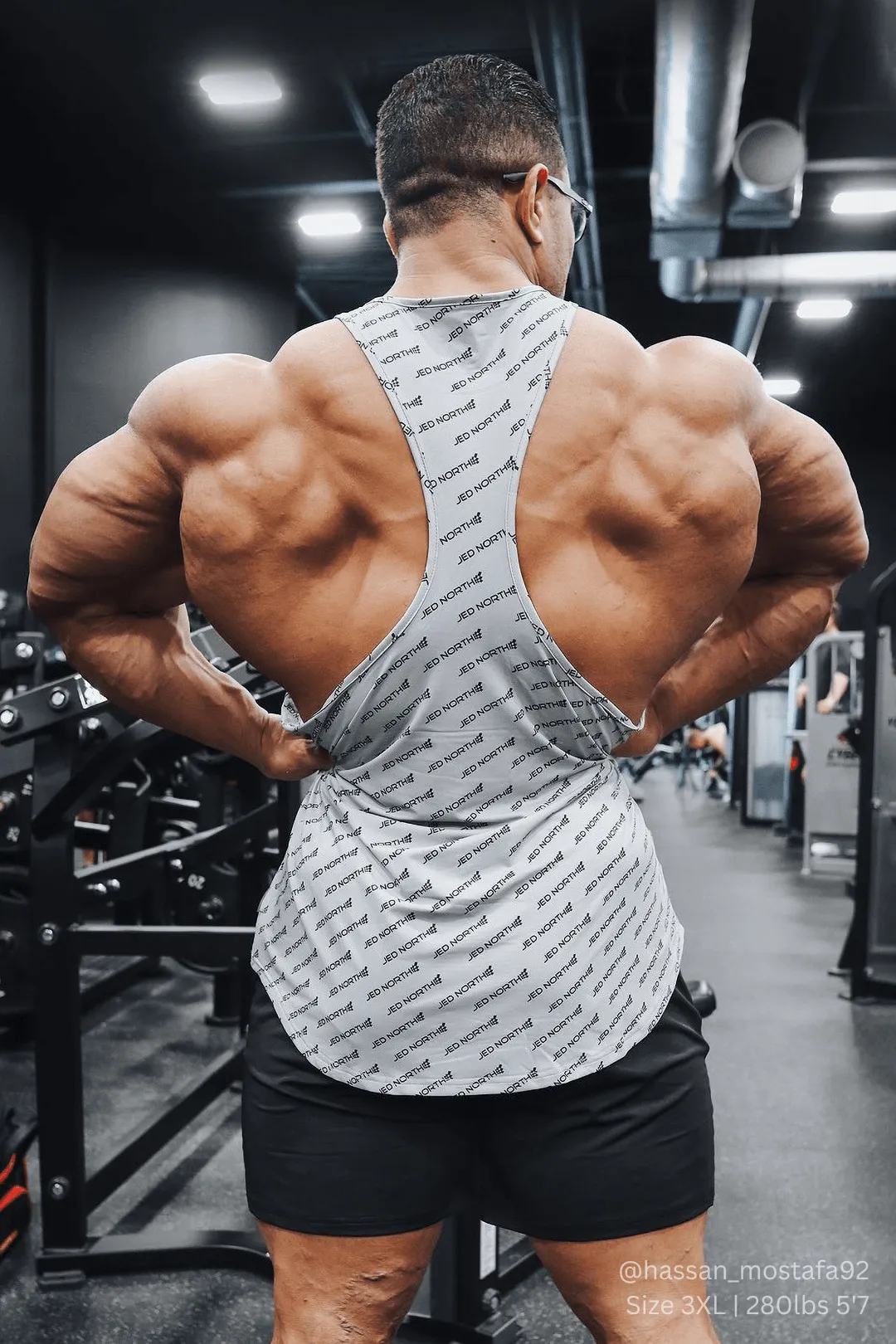 small - size wheels Enhanced Breathability System Graphic Muscle Stringer - Gray JN Logo