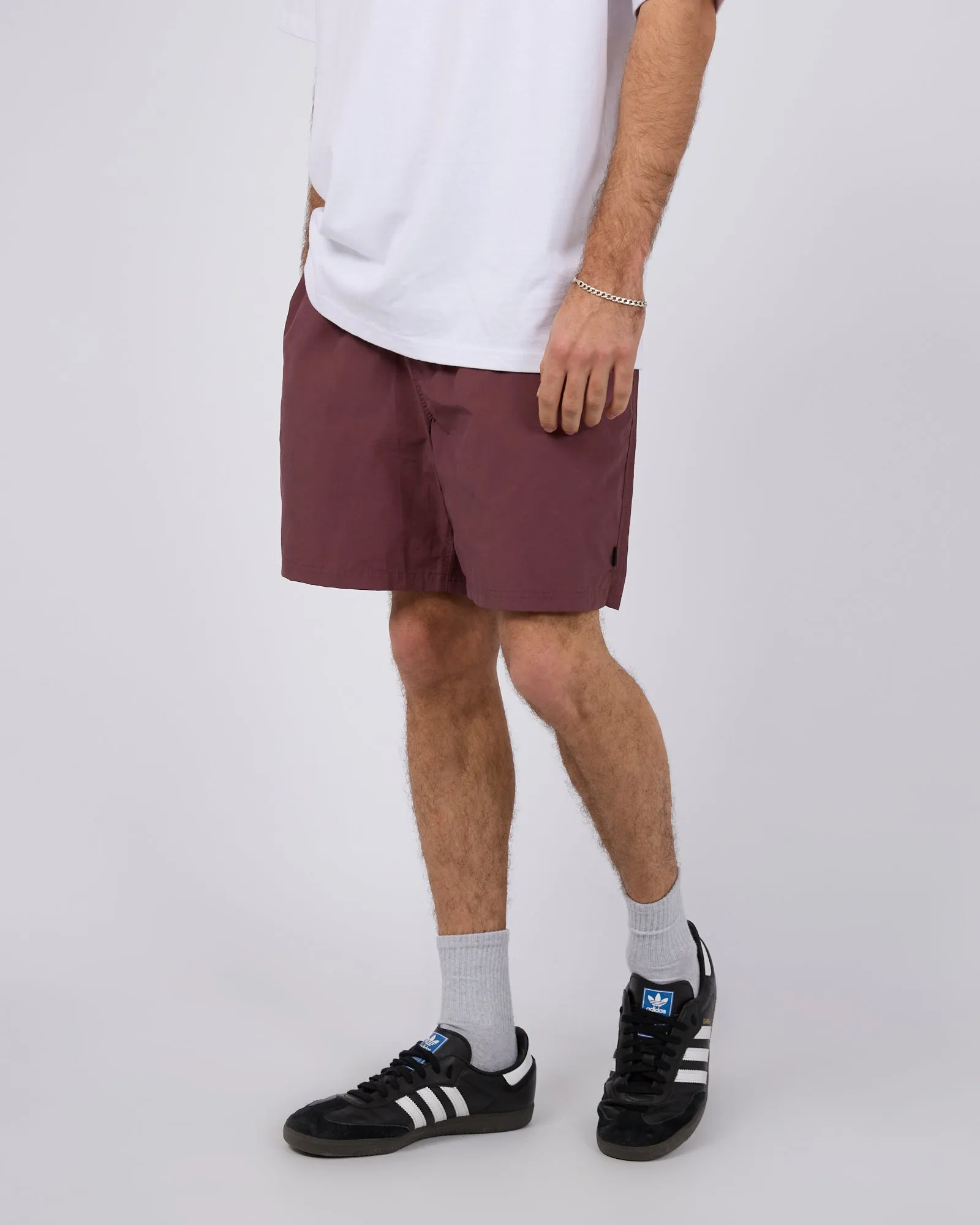 Vacay Nylon Short Burg Stretchable Waistband Fitted Design