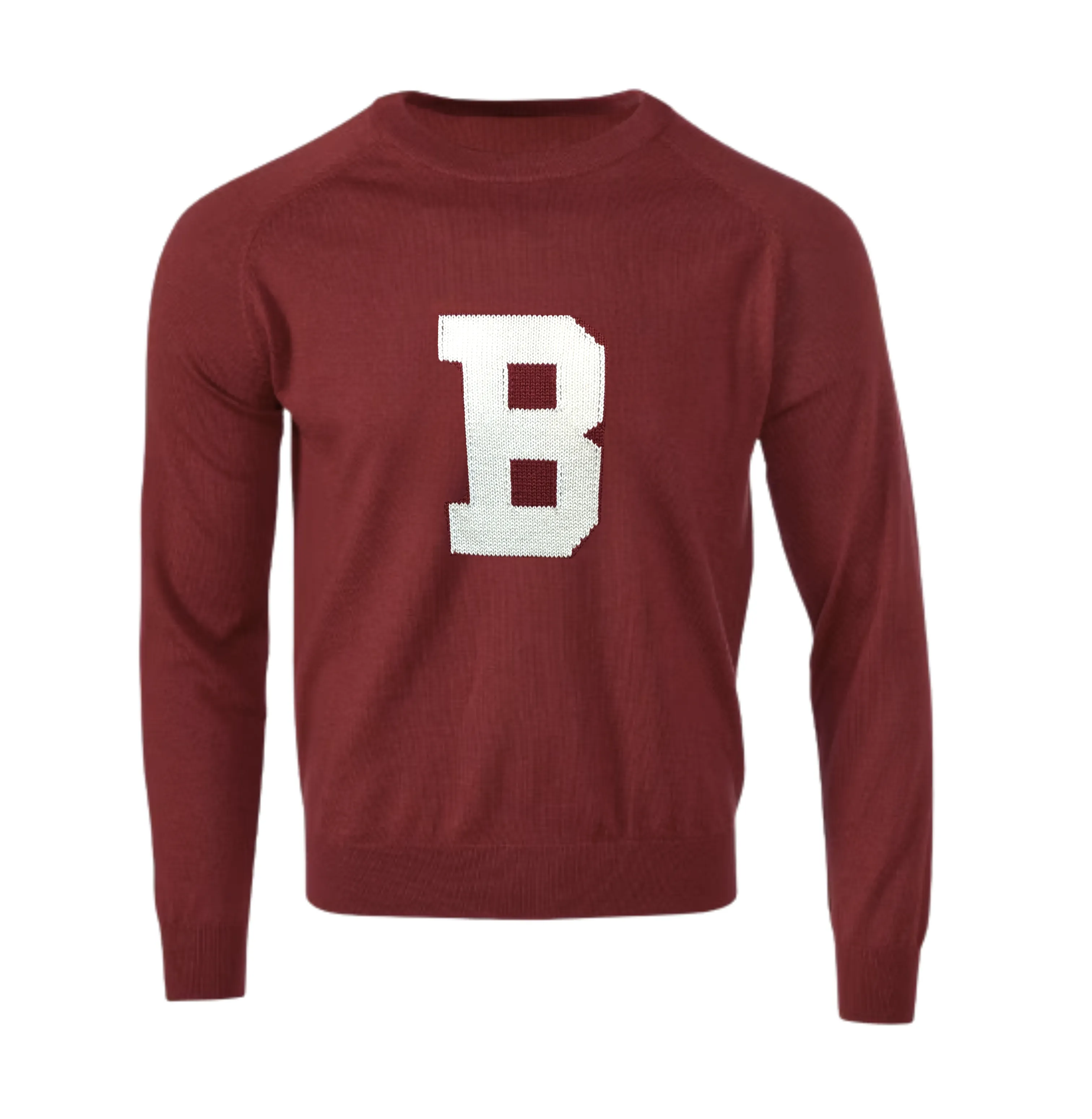Varsity Athletic Block B Crewneck Sweater Cozy Collection Warm Layers