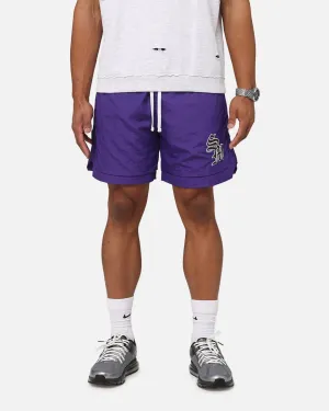No Cling Saint Morta Gothic Monogram Nylon Shorts Purple