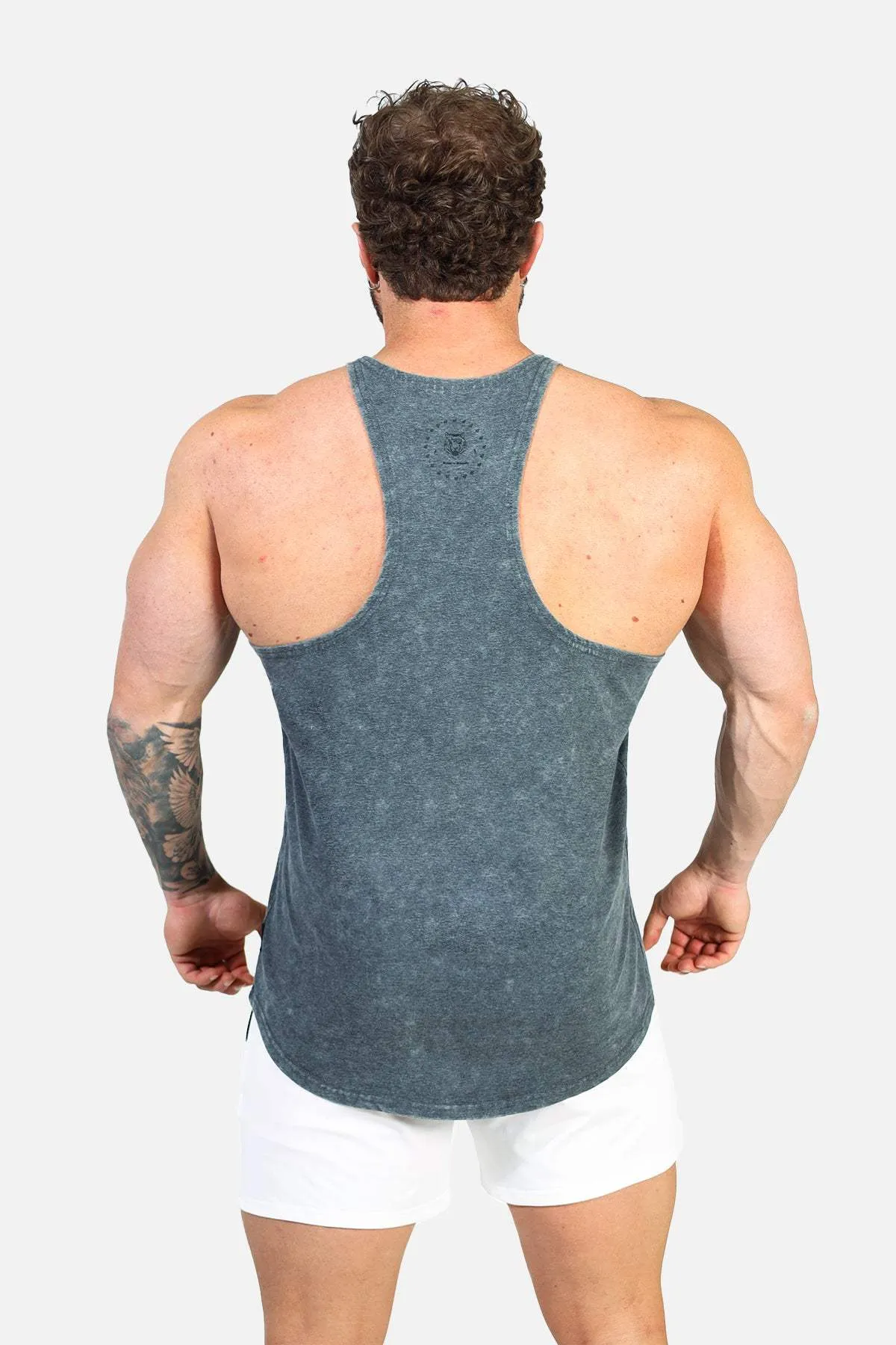 high altitude use Classic Vintage Washed Racerback Stringer - Heather Gray