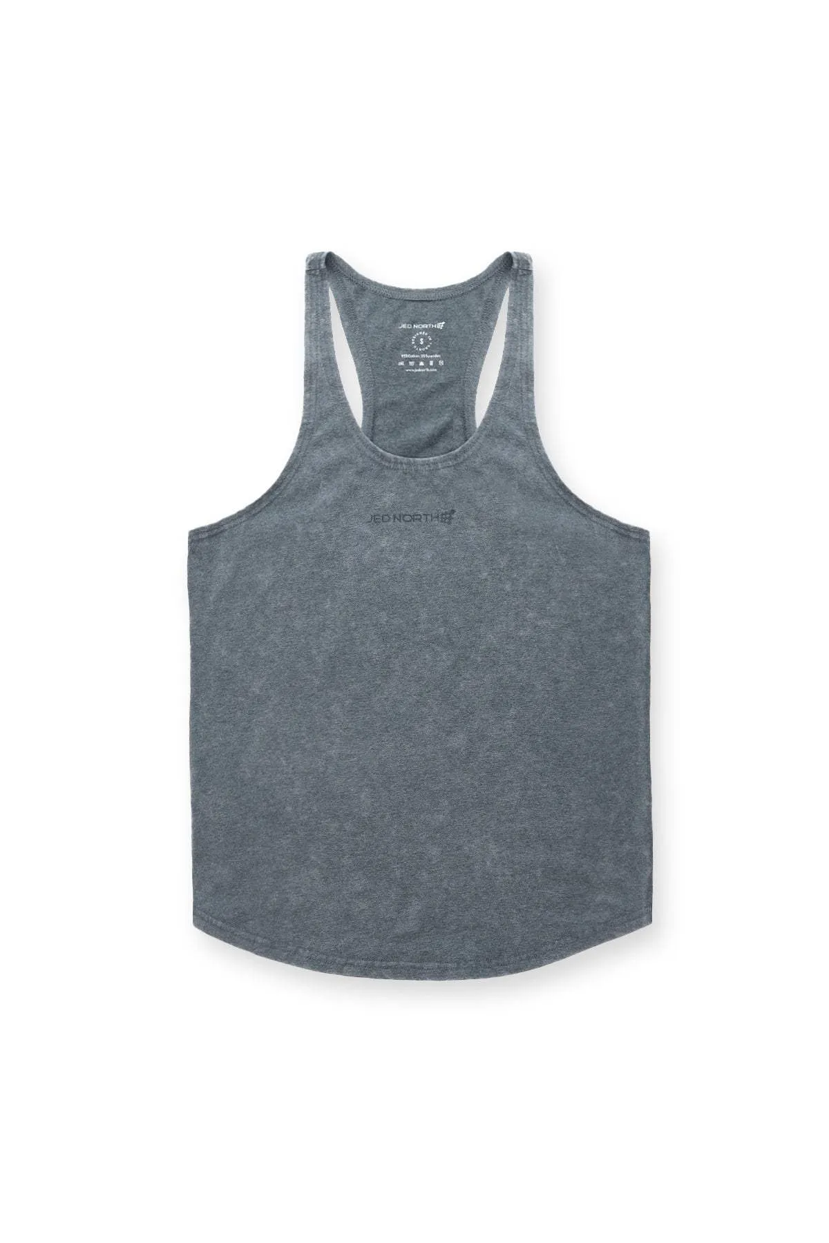 anti - static Classic Vintage Washed Racerback Stringer - Heather Gray