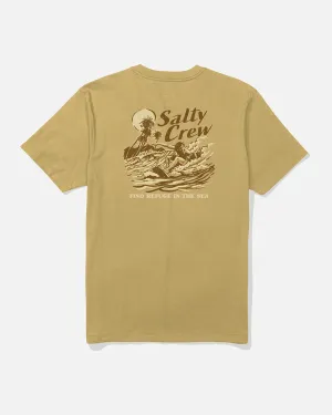 Surf Camp Ss Tee - Mineral Yellow BioBased Fibers No Fade Technology