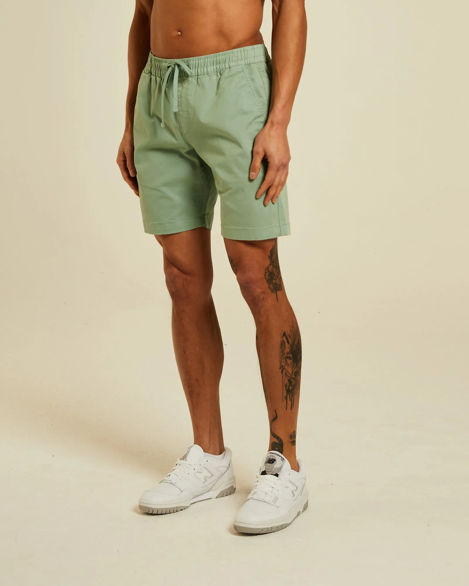 Barton Drawcord Short Surf Green Quick Drying Fabric Light Comfort