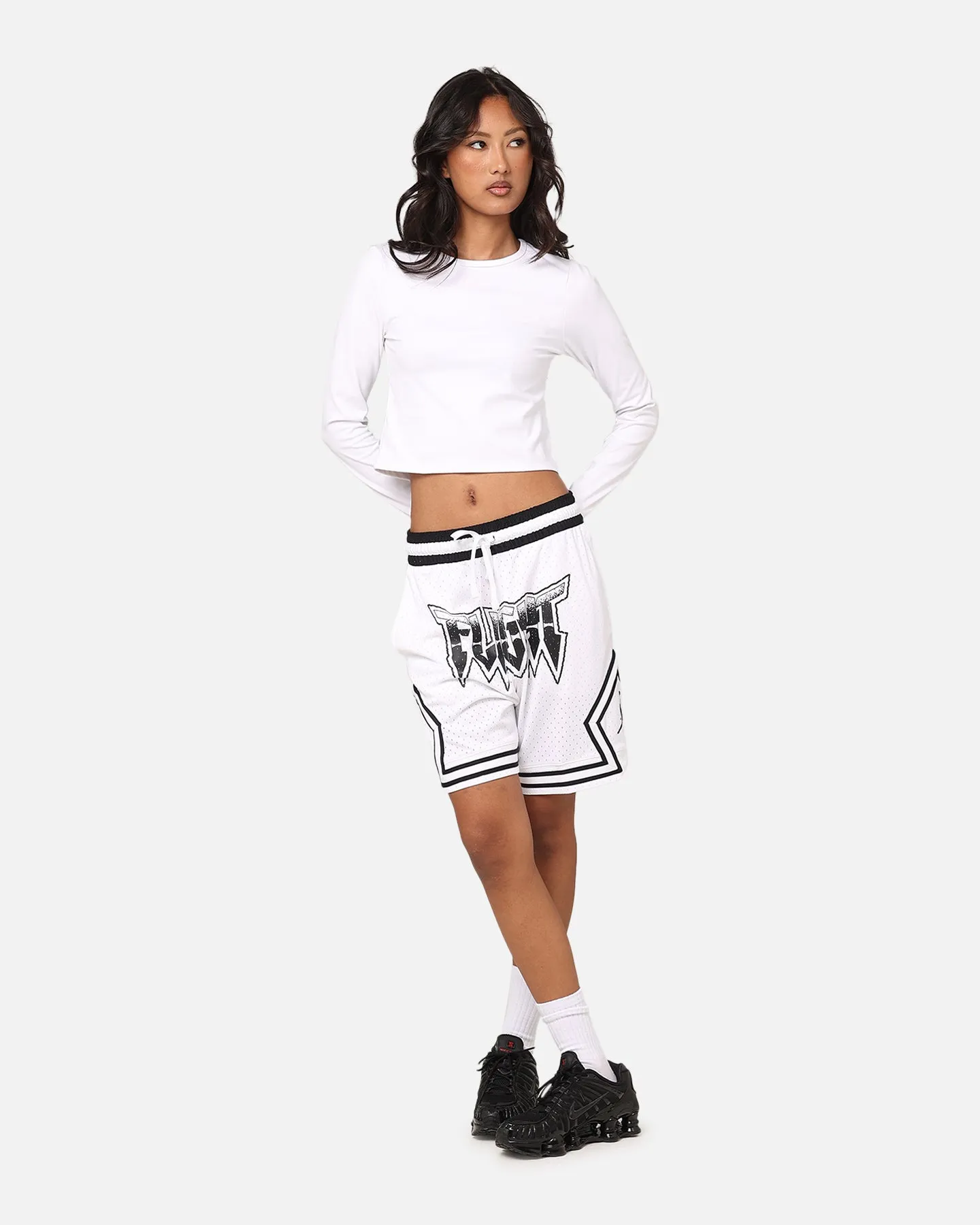 Jordan Dri-Fit Diamond Shorts White/Black Light Reflective Trim