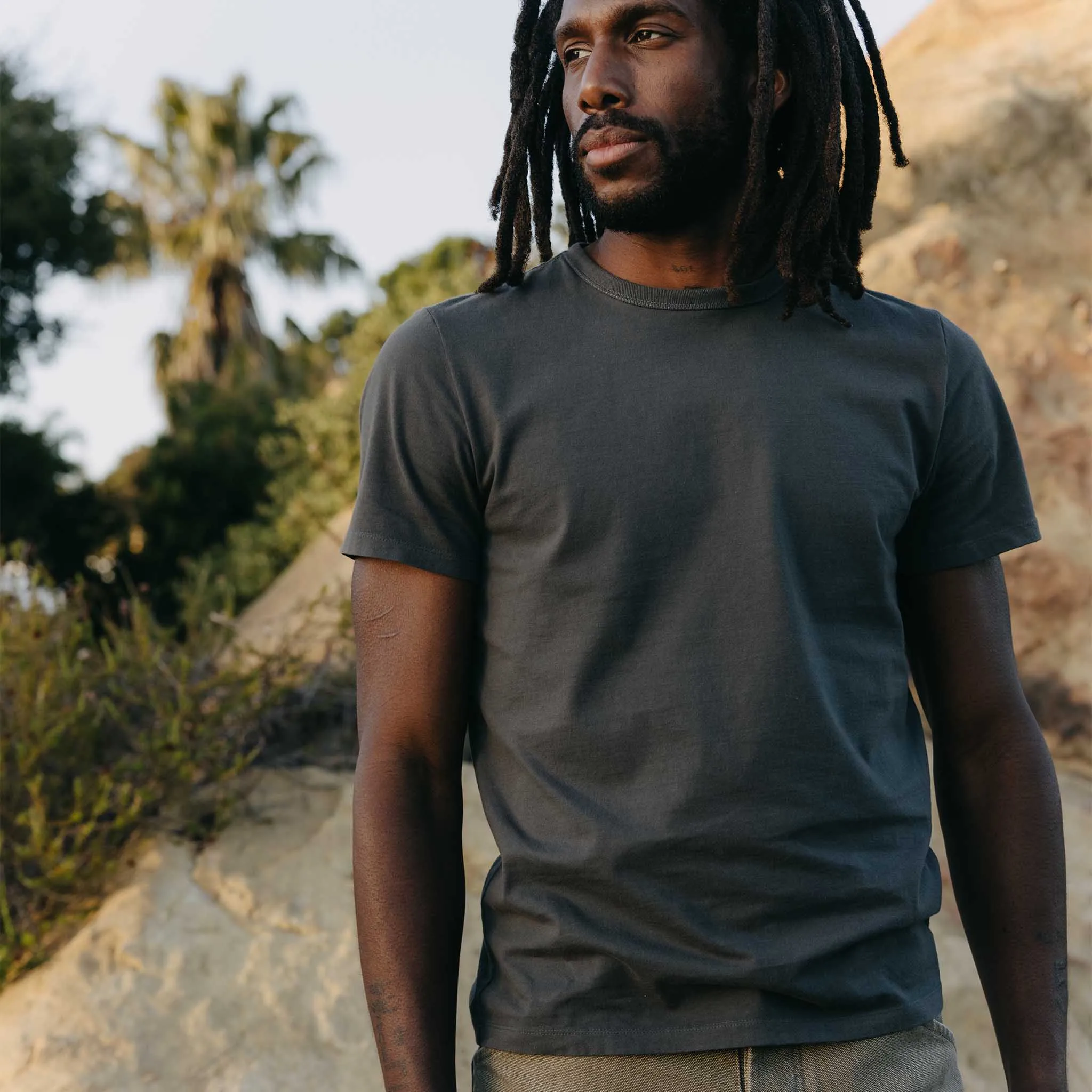 The Organic Cotton Tee in Faded Black Summer Favorite