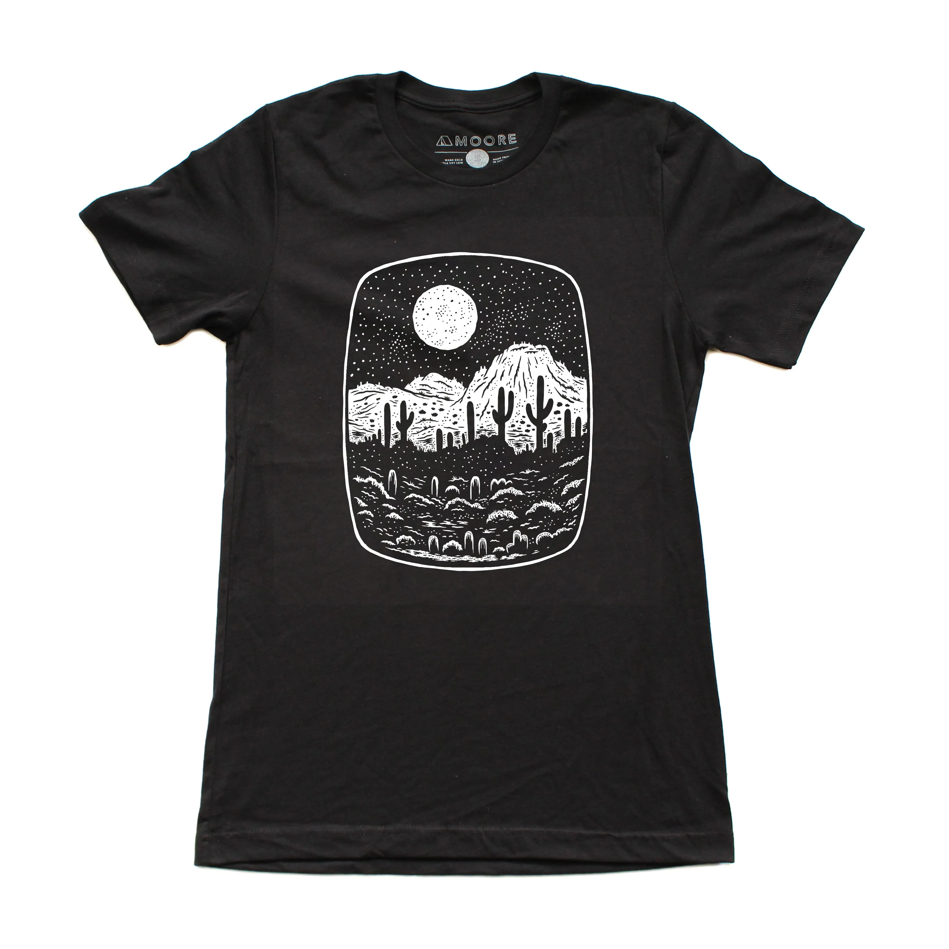 Chic Vibe Travel Light Night Butte Tee-Black