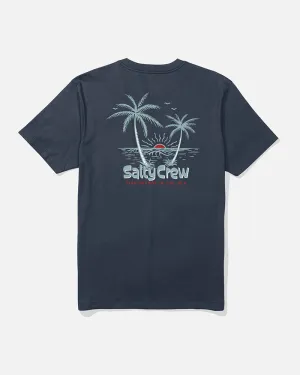 Viewpoint Ss Tee - Navy Regular Fit Vintage Style