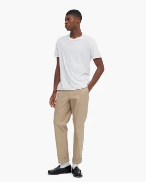 Vintage Jersey Cut Off Short Sleeve Crew Neck Tee - White Soft Fabric