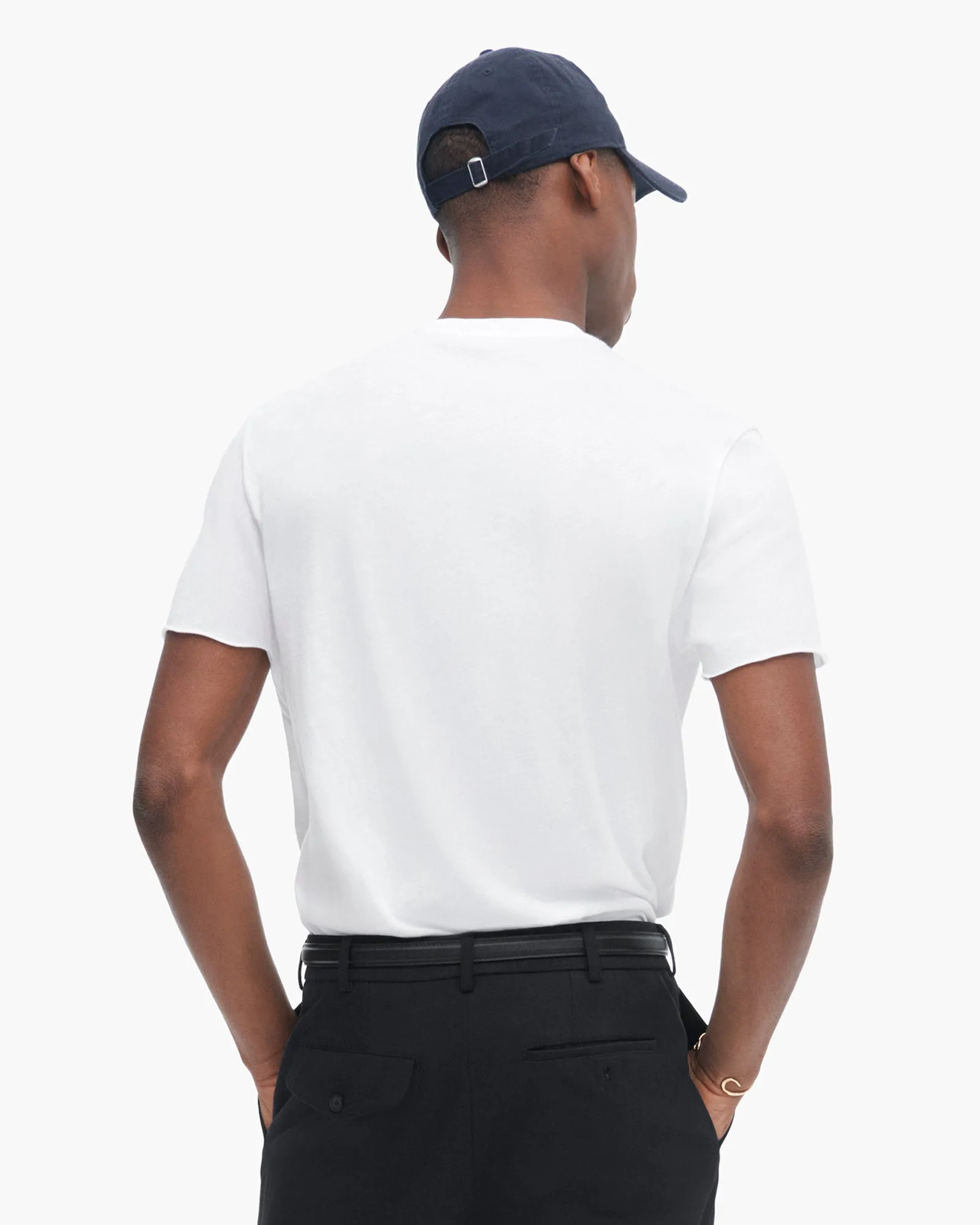 Vintage Jersey Cut Off Short Sleeve V-Neck Tee - White Essential Top Sporty Comfort Wear