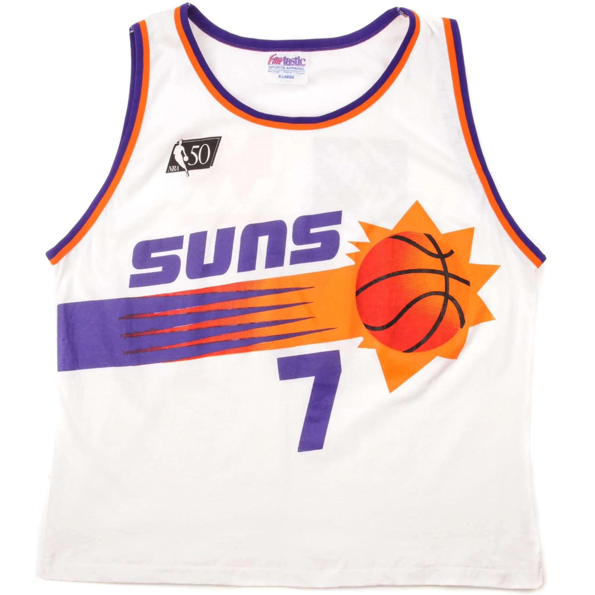 Fast Reaction Non Binding Armholes VINTAGE JERSEY SUNS 7 SIZE XL MADE IN USA