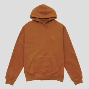 Street Comfort Cozy Street Pass~Port Organic Embroidery Hoodie - Burnt Orange