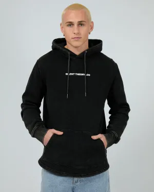 Members Hoodie Washed Black Cozy Top