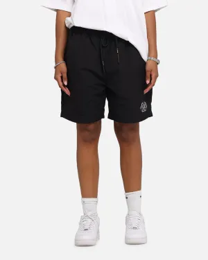 The Anti Order Reverse Logo Nylon Shorts Black Stay Flexible