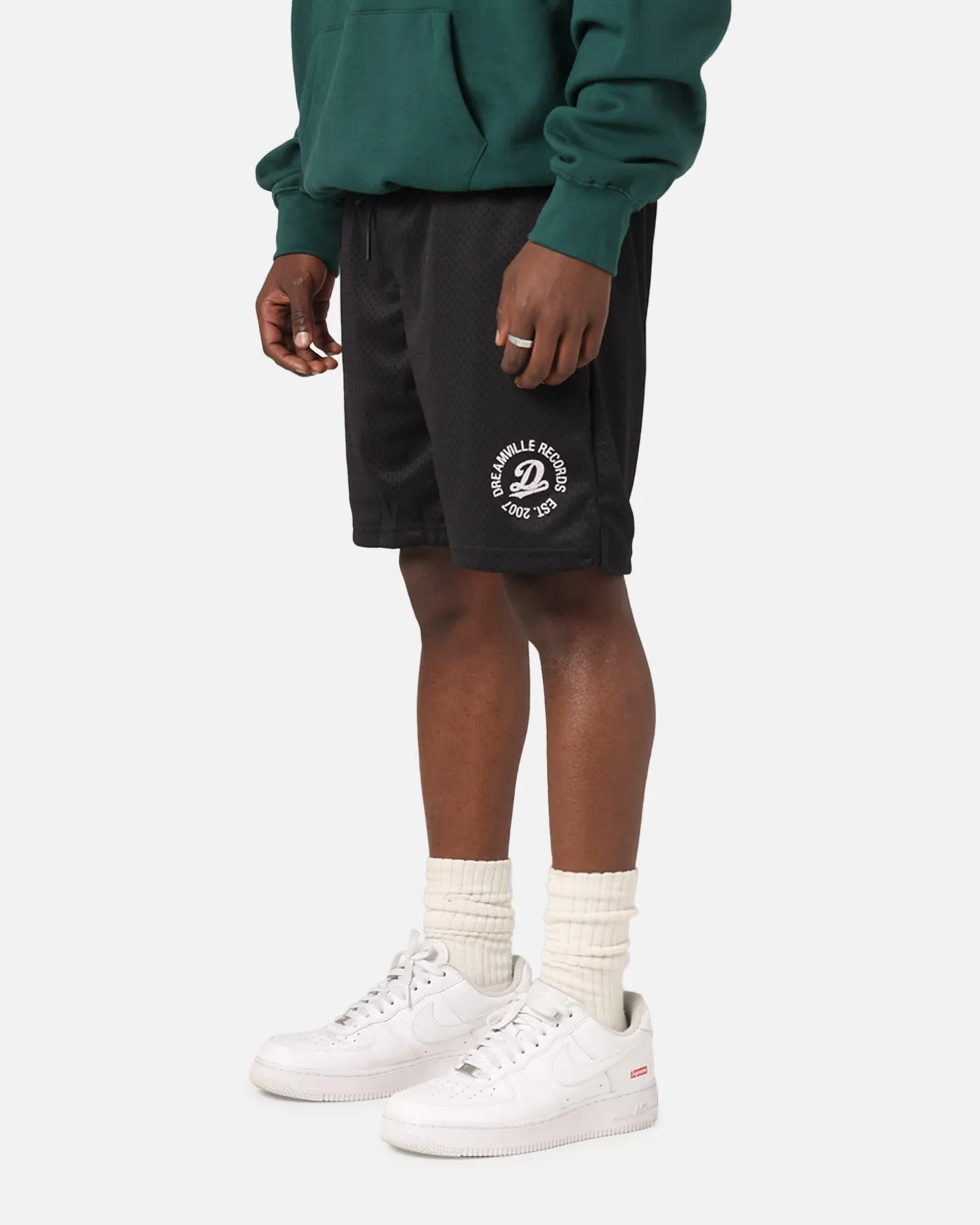 City Mood Dreamville Records Mesh Shorts Black Mesh