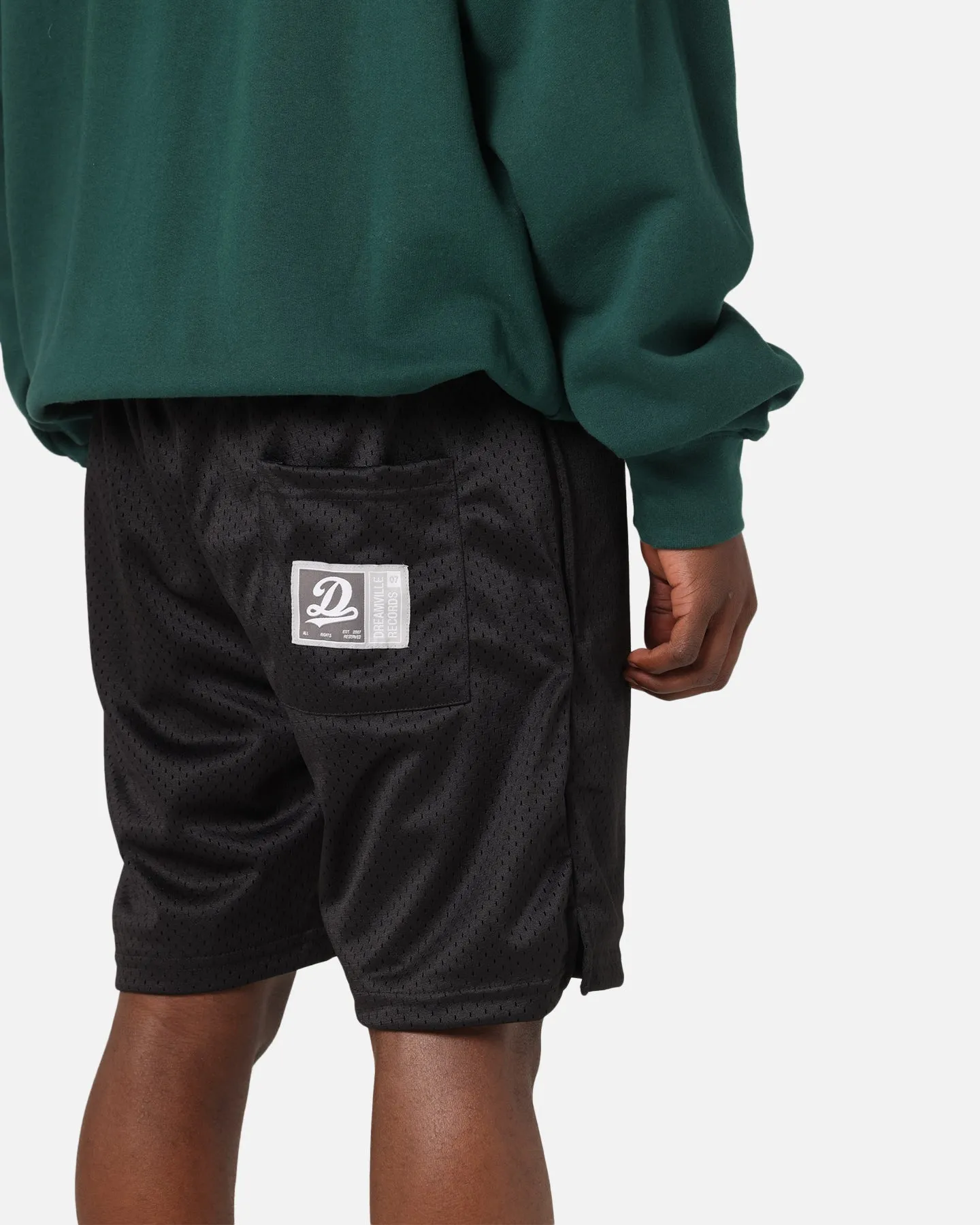 Sweat Resistant Fabric Dreamville Records Mesh Shorts Black Mesh
