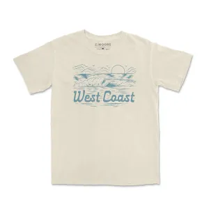West Coast Wave Tee-Vintage Ivory Stylish and Fun Quick Change