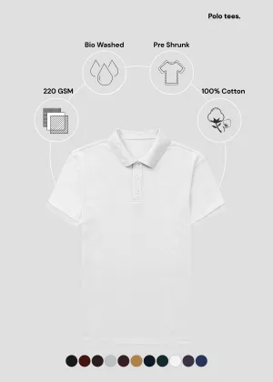White Men's Polo | MP25 Mature Elegance