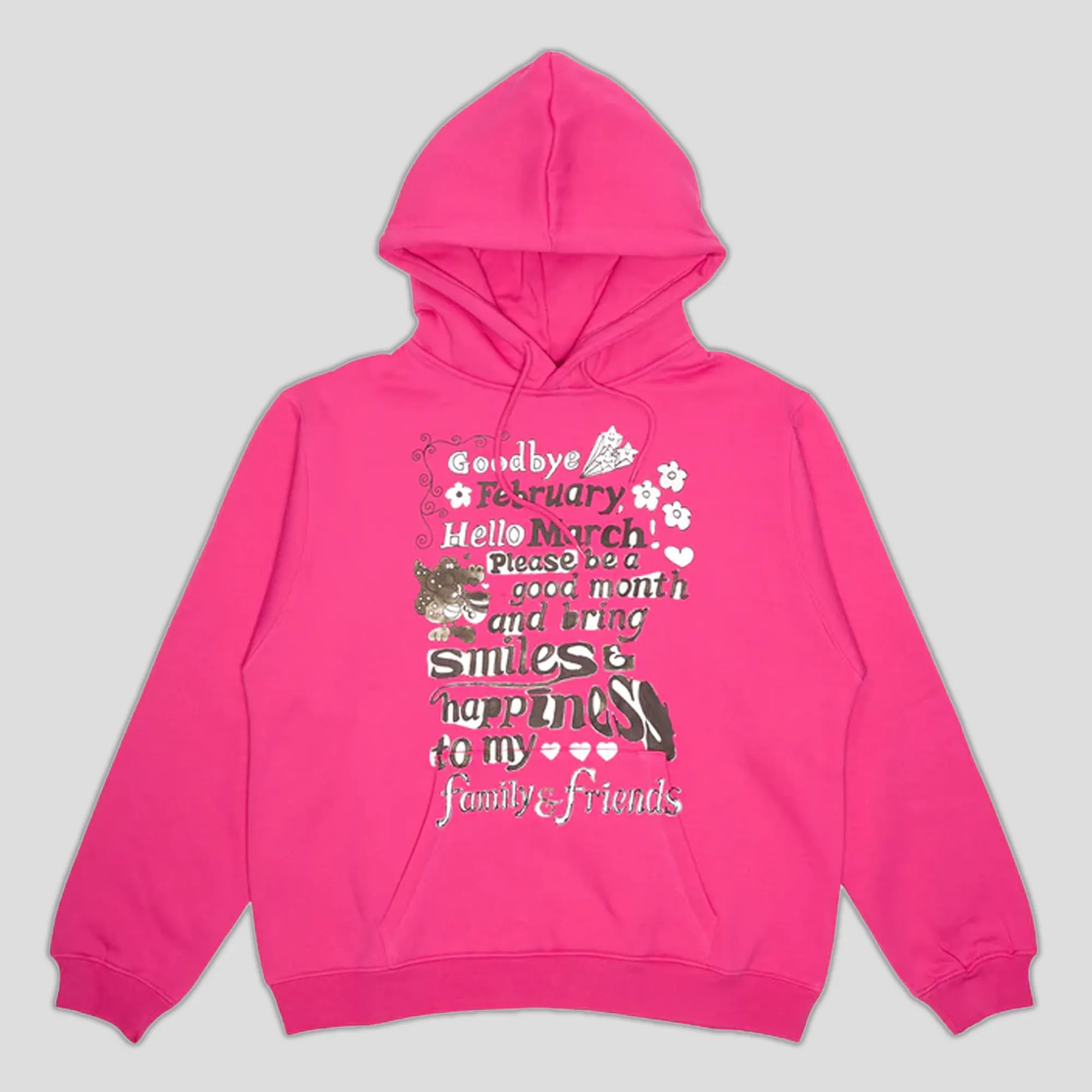 WKND Hello March Hoodie - Watermelon product brooch style