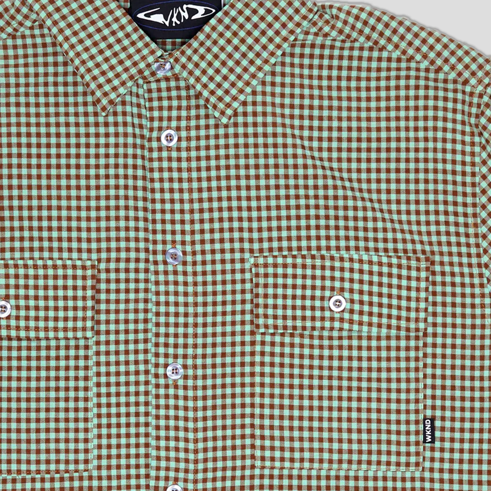 WKND Wilson Shirt - Teal / Brown Workwear Ready Bold colors