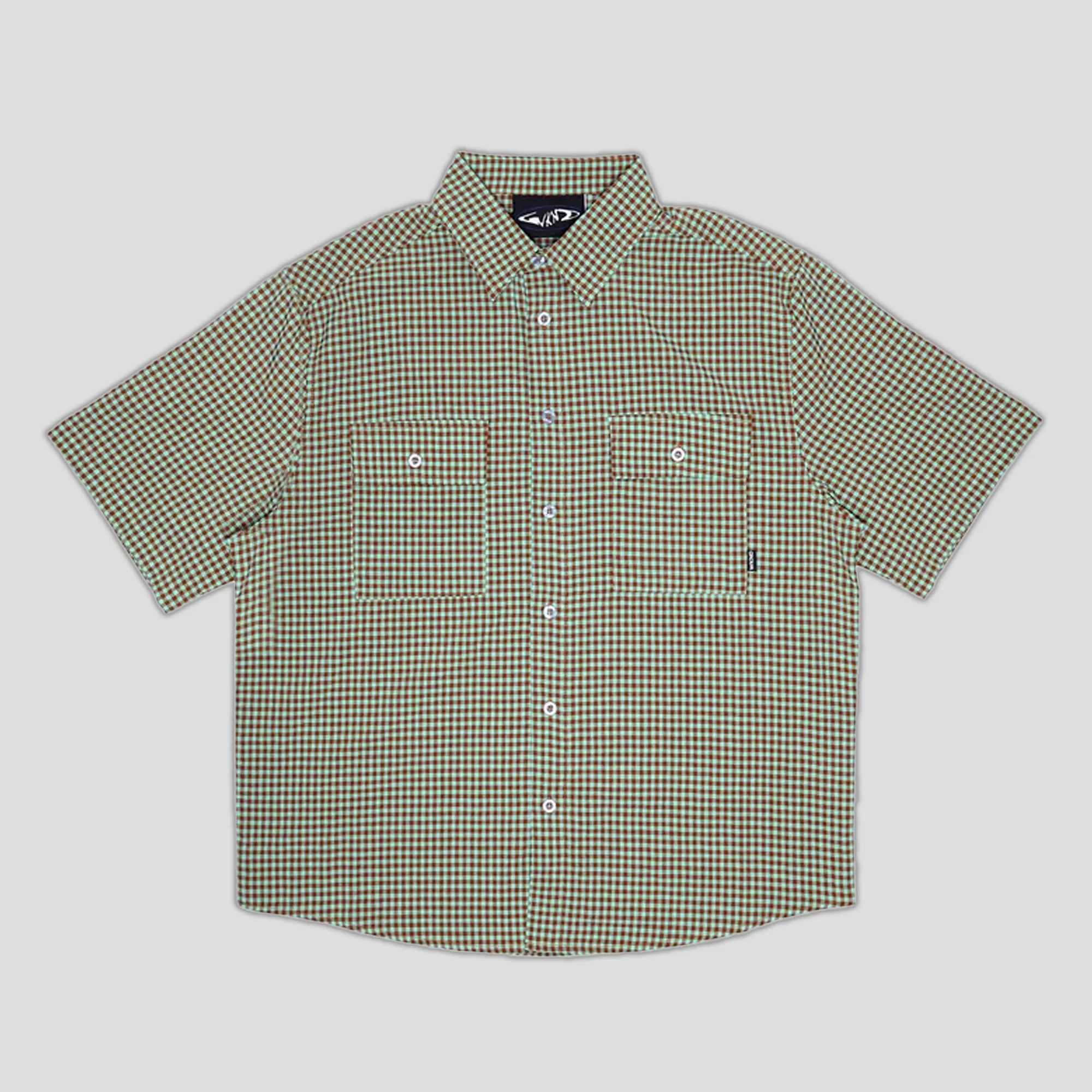 Minimalist Look All-Weather Wear WKND Wilson Shirt - Teal / Brown