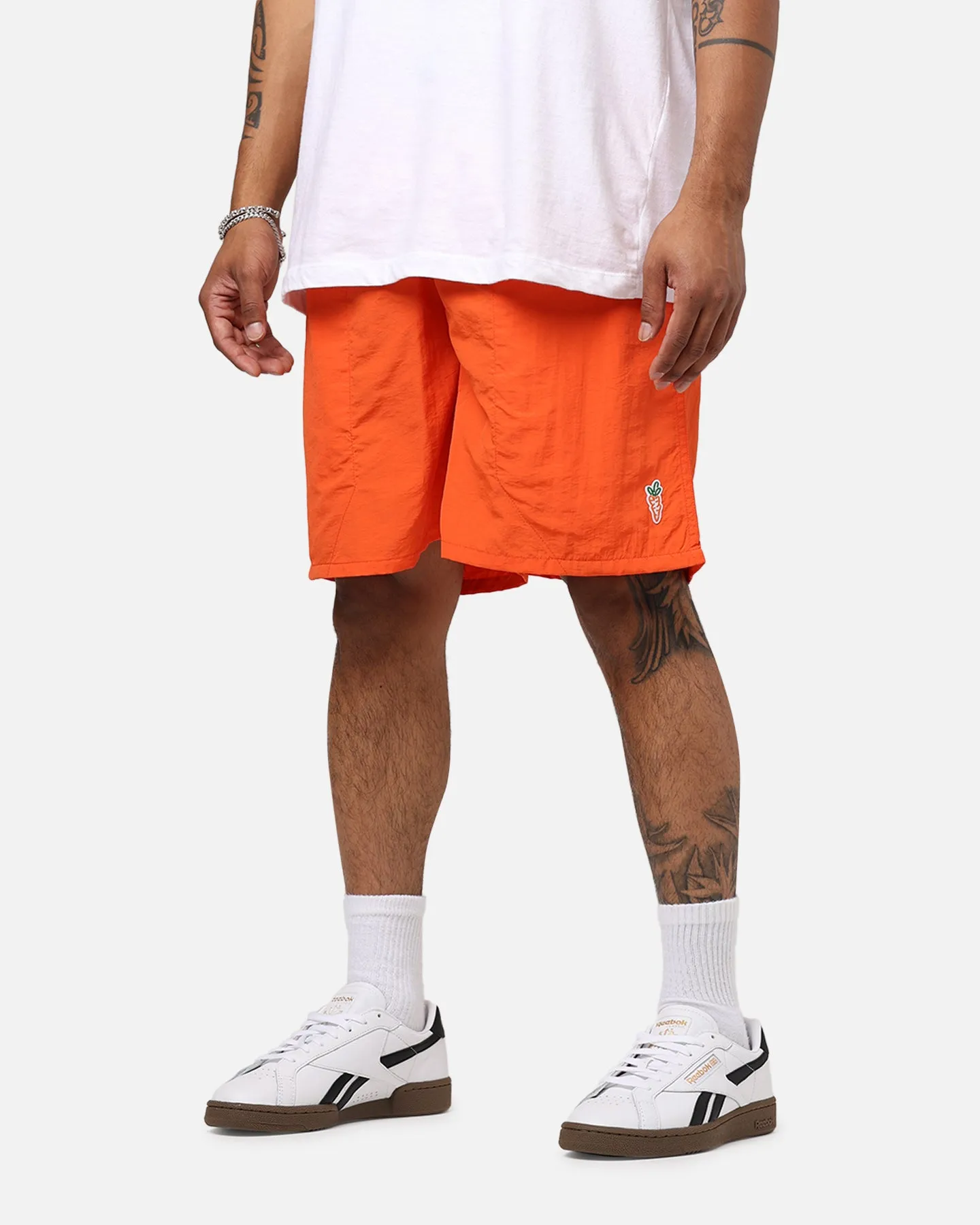 Carrots By Anwar Stem Nylon Shorts Orange suede look Wrinkle Resistant Finish