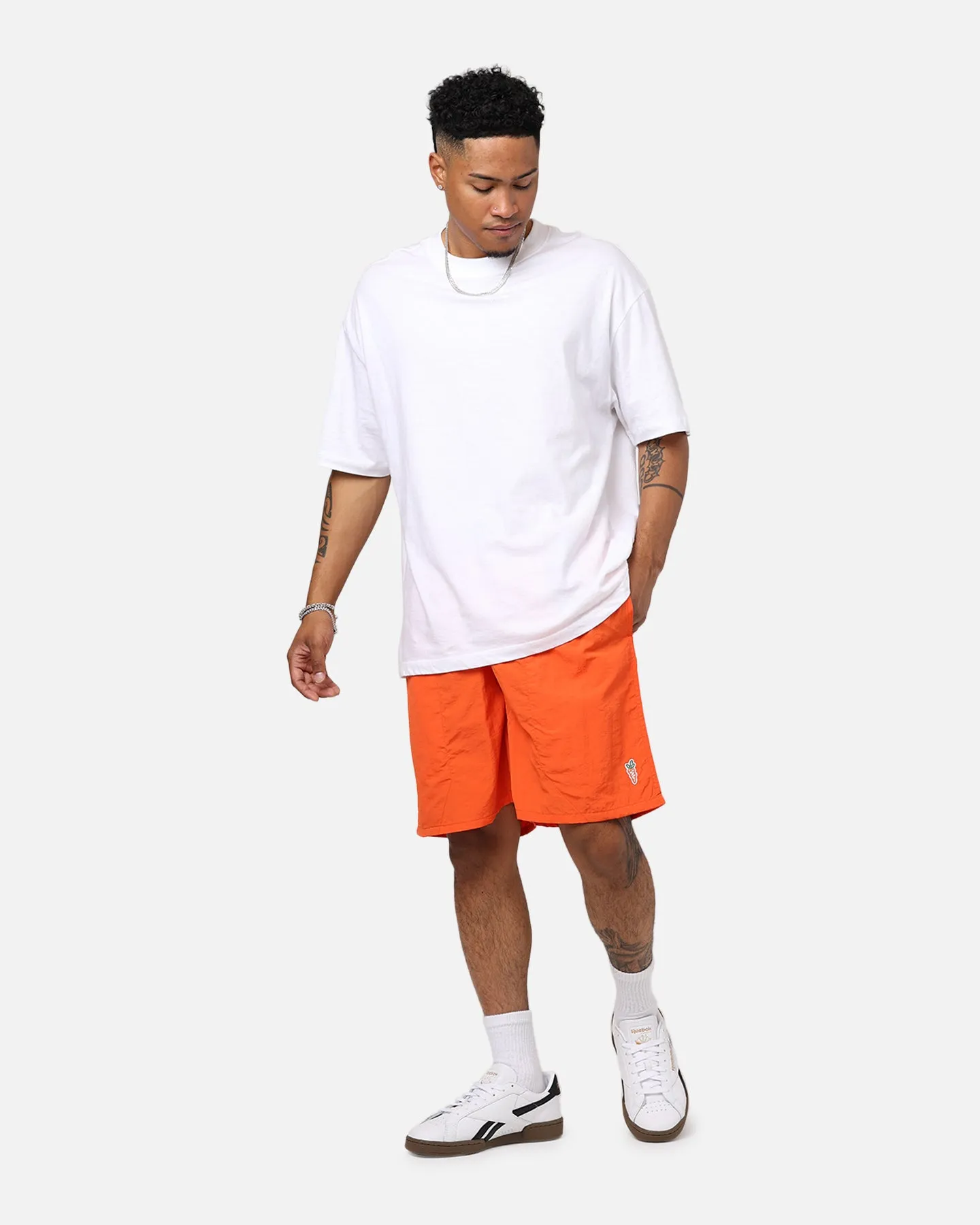 WideLegOpening tall sizing Carrots By Anwar Stem Nylon Shorts Orange