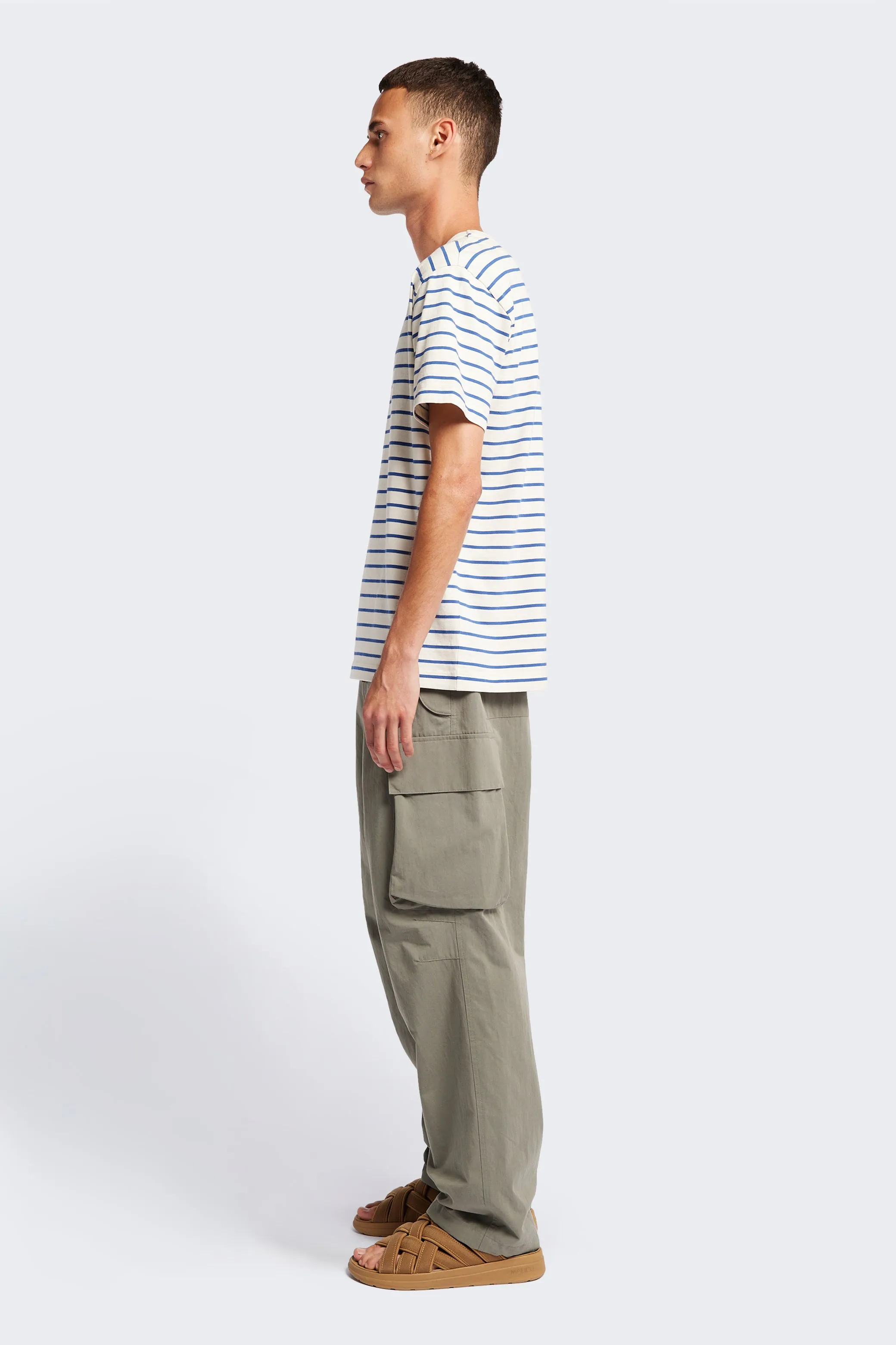 Radius T-Shirt Blue Stripe Formal Style