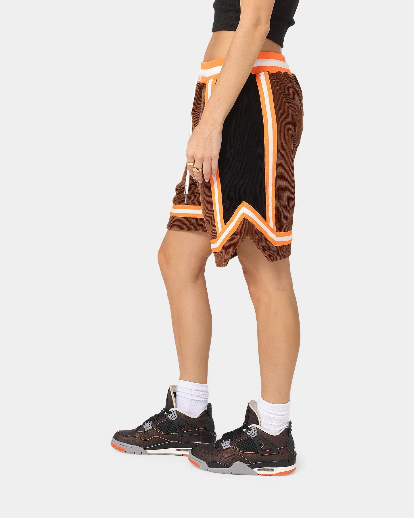 XXIII Arklow Corduroy Basketball Shorts Brown entertainment industry