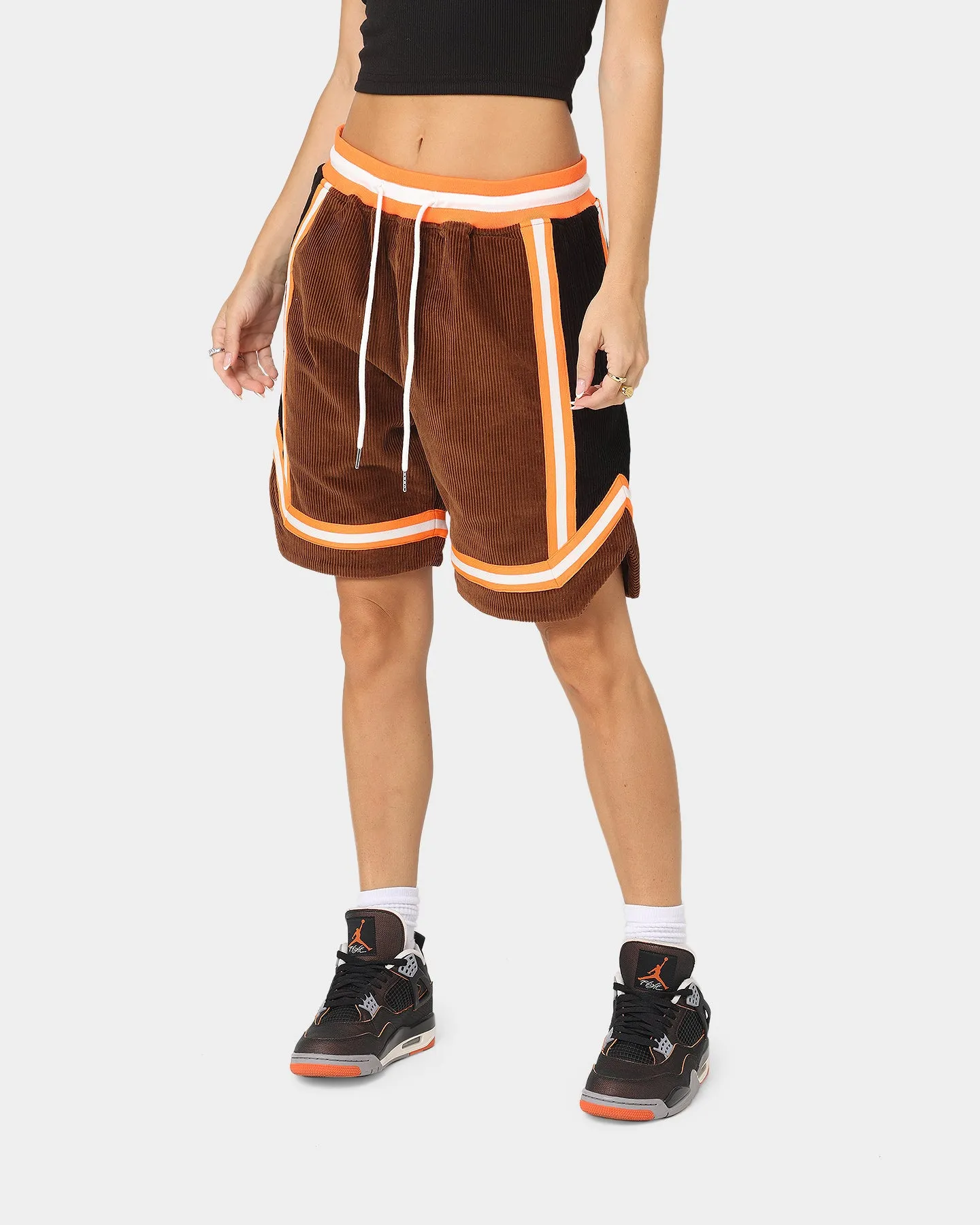 XXIII Arklow Corduroy Basketball Shorts Brown Trendy Vibe