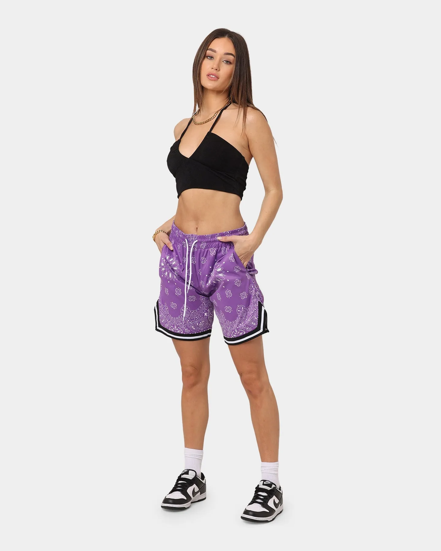 Classic Comfort Pilates wear XXIII Mike Paisley Basketball Shorts Purple
