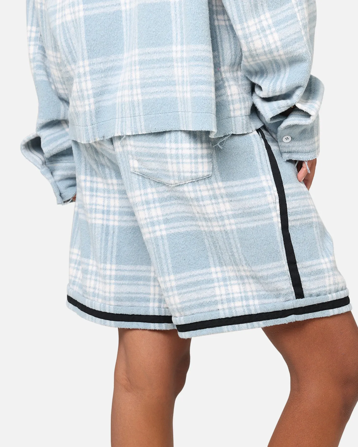 Chill Vibe XXIII Plaid Ball Shorts Blue