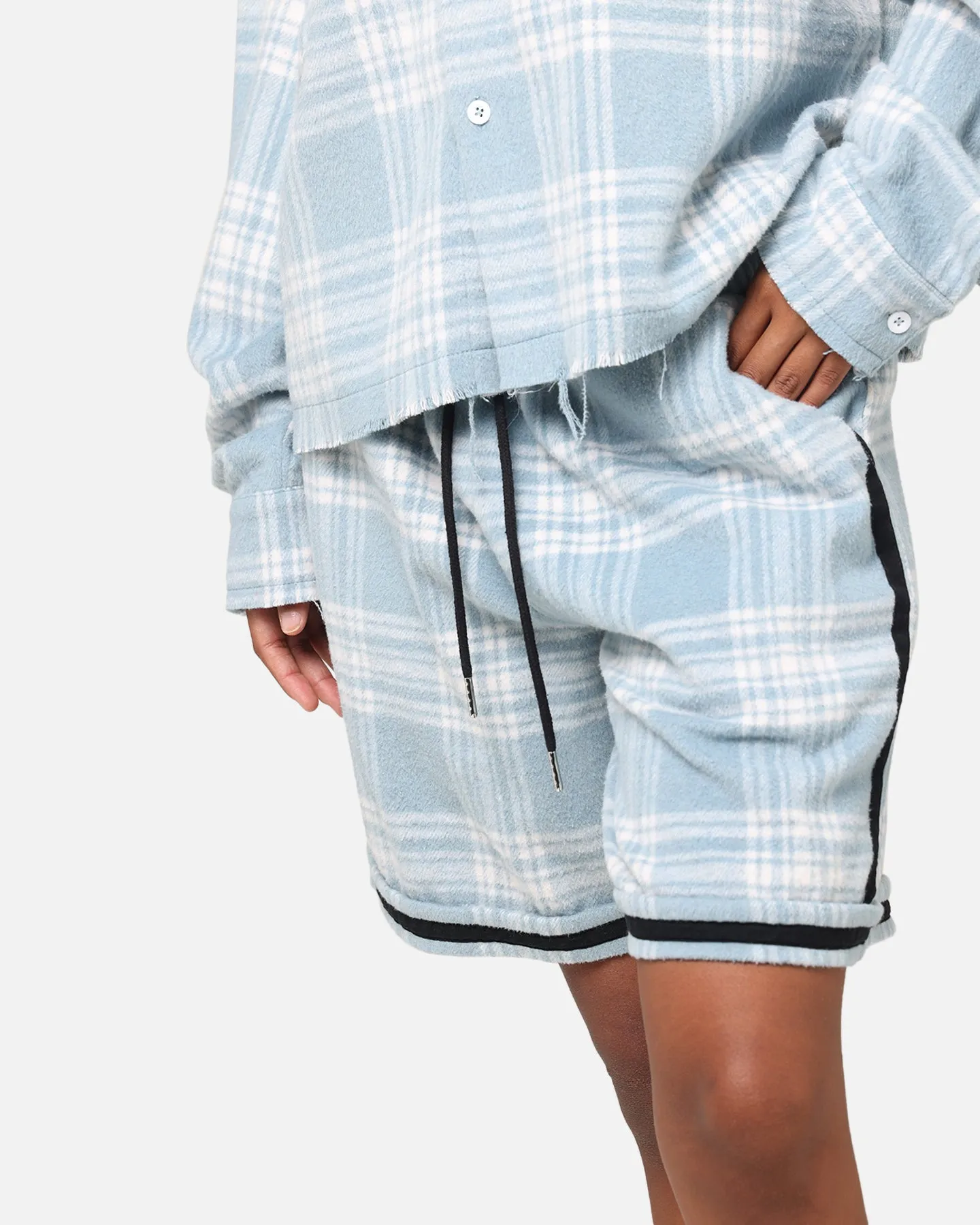 XXIII Plaid Ball Shorts Blue Reinforced Hems Breeze Ready