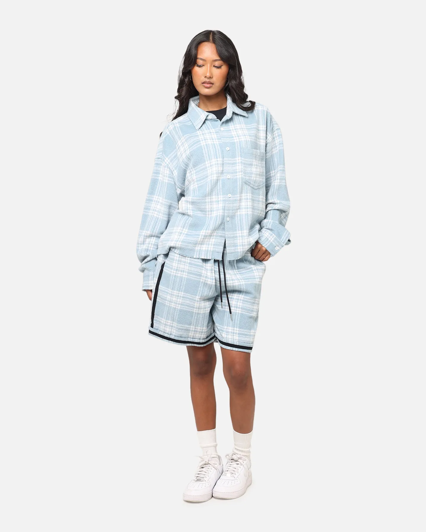 XXIII Plaid Ball Shorts Blue linen option Stylish Design