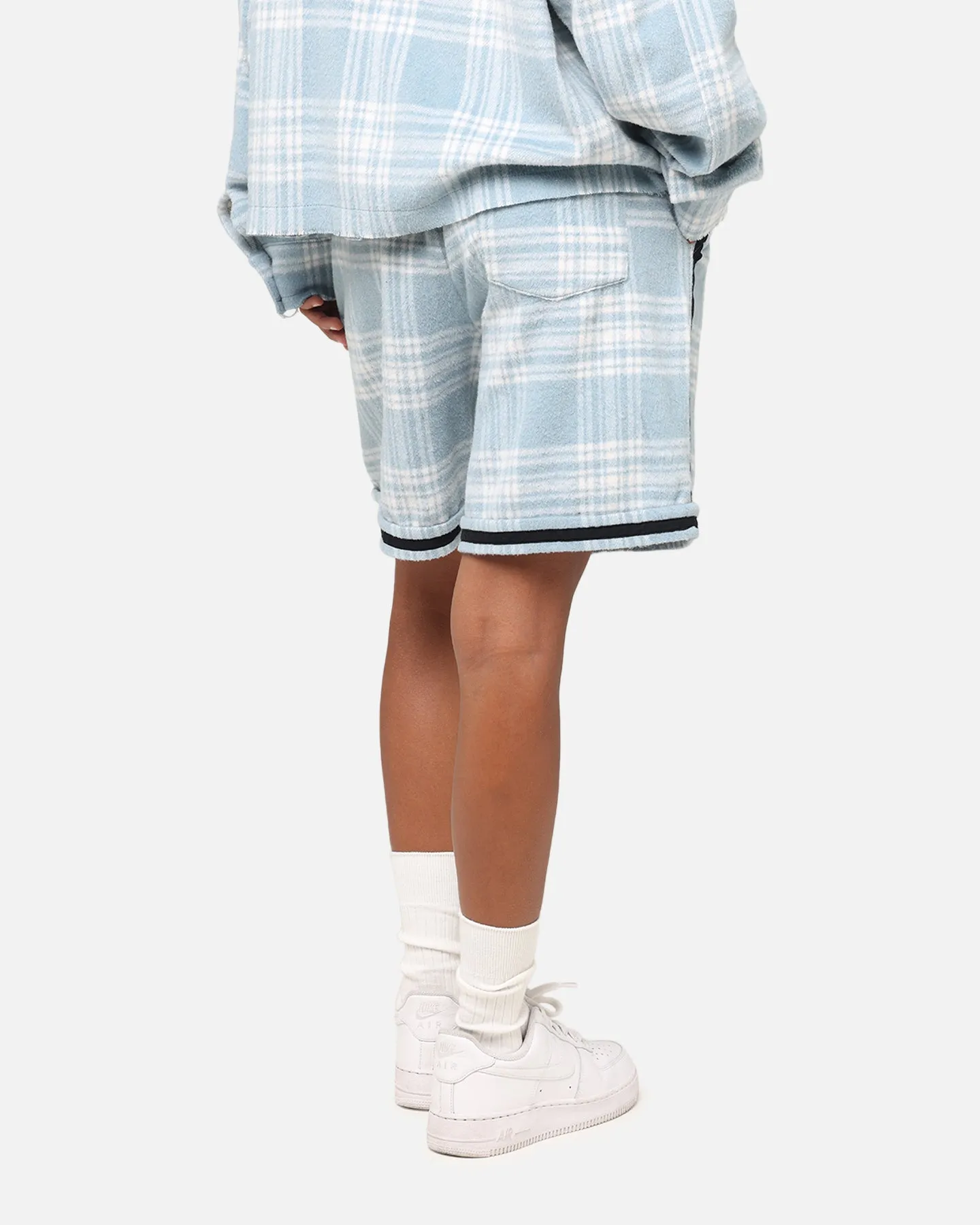 XXIII Plaid Ball Shorts Blue Sustainable